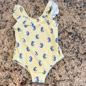 GAP Kids Yellow and Blue Seahorse One Piece Swimsuit